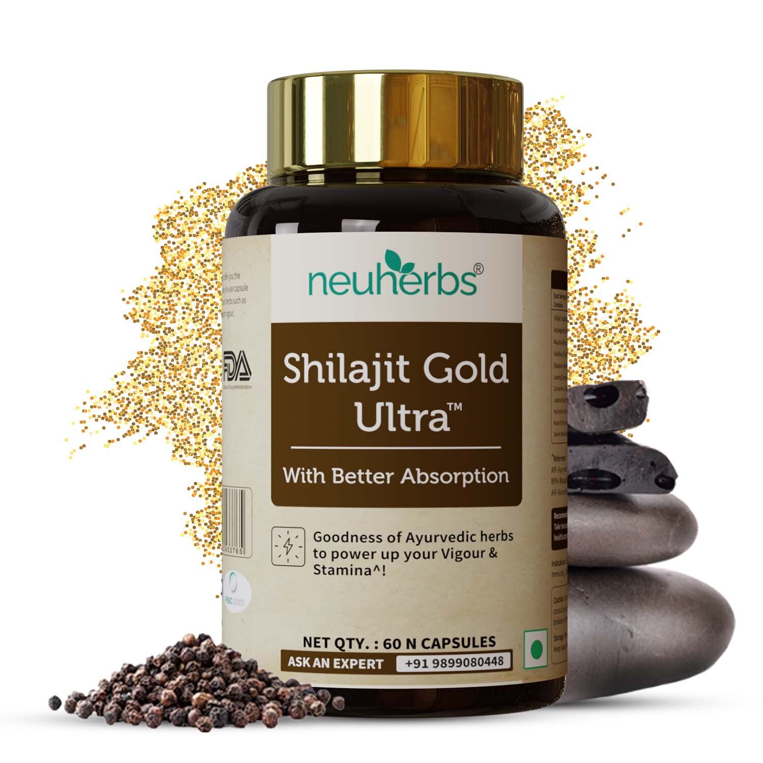 Neuherbs Shilajit Gold Ultra - 60 Caps 1 Neuherbs Shilajit Gold Ultra - 60 Caps