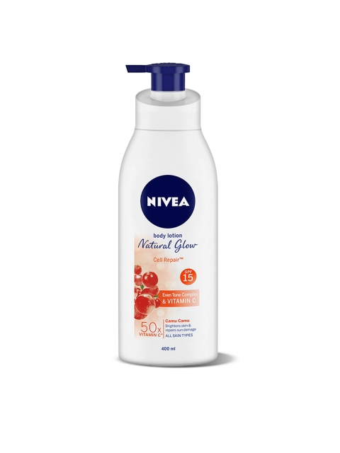 Nivea Body Lotion SPF15 Natural Glow Cell Repair 50x Vitamin C - 400 ml
