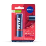 Nivea Caring Beauty SPF 30 Lip & Cheek Tint Balm with Shea Butter & Almond Oil - Red