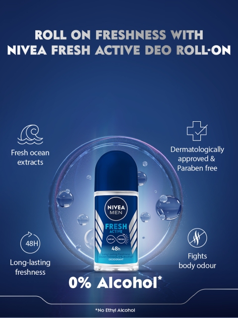 Nivea Men Fresh Active Roll-On Deodorant 50 ml 5 Nivea Men Fresh Active Roll-On Deodorant 50 ml