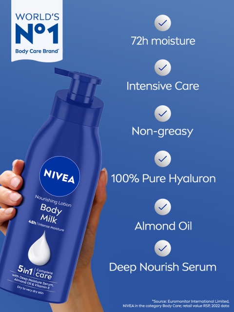 Nivea Nourishing Body Milk for Very Dry Skin with Almond Oil and Vitamin E 400 ml 3 Nivea Nourishing Body Milk for Very Dry Skin with Almond Oil and Vitamin E 400 ml