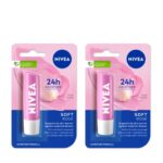 Nivea Set of 2 Soft Rose Caring Lip Balm - 4.8g each