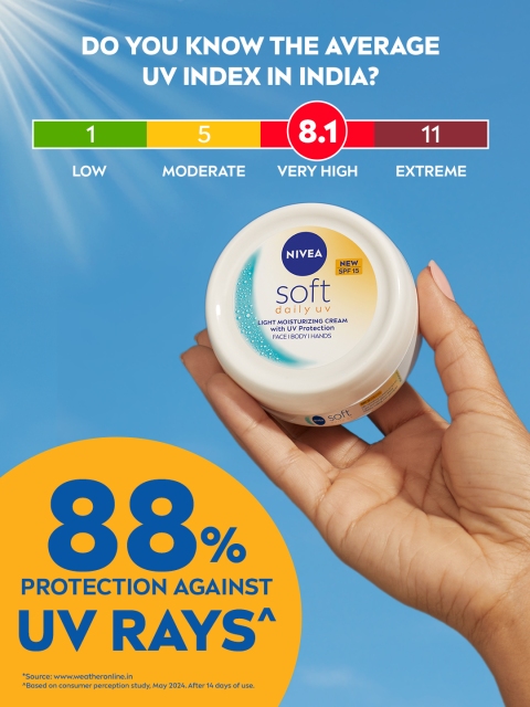 Nivea Soft Daily UV Light Moisturising Cream with SPF-15 - 50ml 4 Nivea Soft Daily UV Light Moisturising Cream with SPF-15 - 50ml