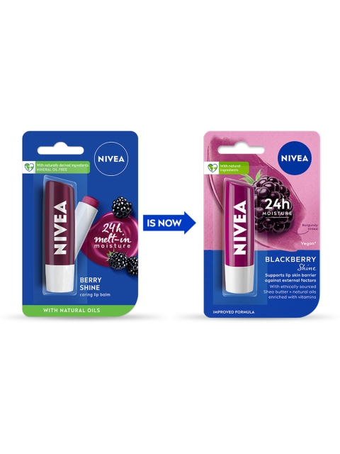 Nivea Women Lip Balm Blackberry Shine 4.8 g 3 Nivea Women Lip Balm Blackberry Shine 4.8 g