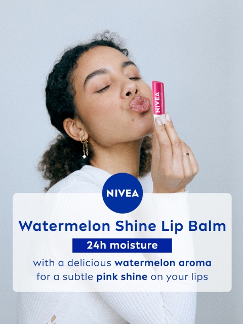 Nivea Women Set of 2 Watermelon Fruity Shine Lip Balms 2 Nivea Women Set of 2 Watermelon Fruity Shine Lip Balms