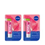 Nivea Women Set of 2 Watermelon Fruity Shine Lip Balms