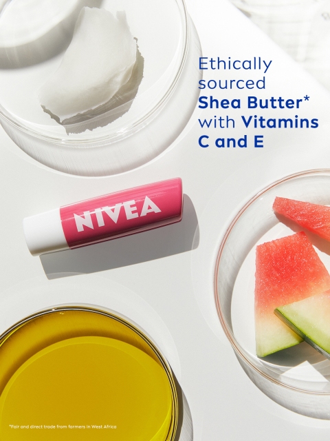Nivea Women Set of 2 Watermelon Fruity Shine Lip Balms 3 Nivea Women Set of 2 Watermelon Fruity Shine Lip Balms