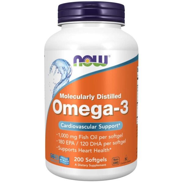 Now Foods Omega-3 Fish Oil - 200 Softgels