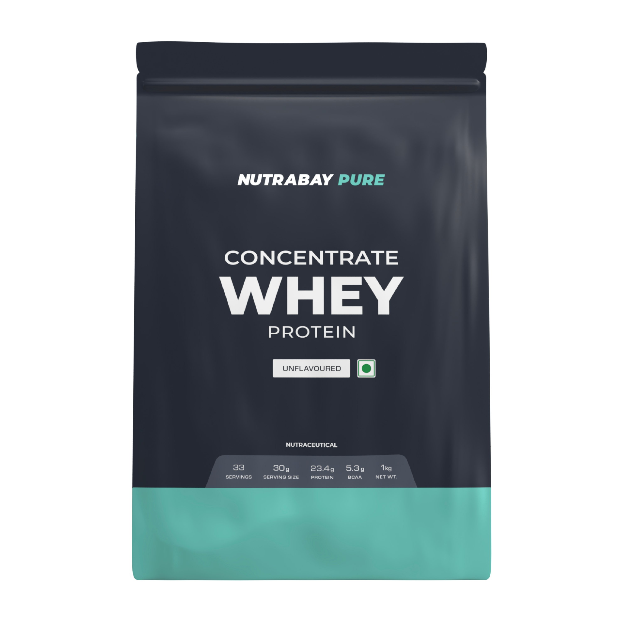 Nutrabay Pure Whey Protein Concentrate - 1 Kg (2.2 Lb), Unflavoured 1 Nutrabay Pure Whey Protein Concentrate - 1 Kg (2.2 Lb), Unflavoured