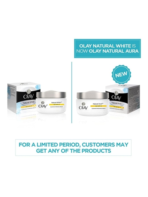 Olay Natural Aura Glowing Radiance Day Cream with SPF15 with Vitamin B3, Pro B5 & E - 50g 6 Olay Natural Aura Glowing Radiance Day Cream with SPF15 with Vitamin B3, Pro B5 & E - 50g