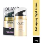 Olay Total Effects Night Cream - Fights 7 Signs of Ageing With Glycerin - 50g
