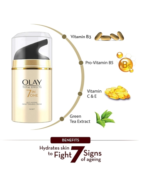 Olay Total Effects Night Cream - Fights 7 Signs of Ageing With Glycerin - 50g 4 Olay Total Effects Night Cream - Fights 7 Signs of Ageing With Glycerin - 50g