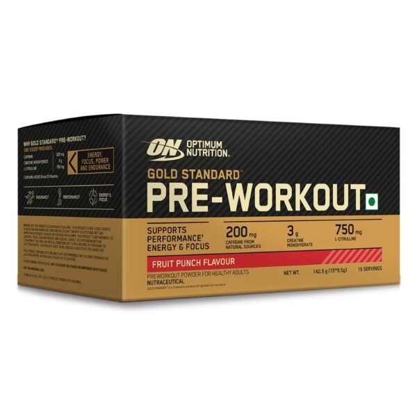 Optimum Nutrition (ON) Gold Standard Pre-Workout - 142.5 gm (0.31 Lb), Fruit Punch