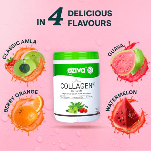 OZiva Vegan Collagen (Tangy Amla) with Biotin & Vitamin C For Brighter & Youthful Skin|Collagen Supplement For Women & Men|Plant Based Collagen Powder 6 OZiva Vegan Collagen (Tangy Amla) with Biotin & Vitamin C For Brighter & Youthful Skin|Collagen Supplement For Women & Men|Plant Based Collagen Powder
