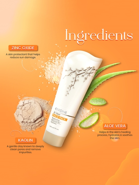 Ozone D- Tan Face Pack 100G 4 Ozone D- Tan Face Pack 100G