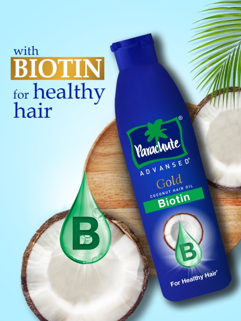 Parachute Advansed Gold Biotin Coconut Hair Oil for Fuller Hair - 300 ml 3 Parachute Advansed Gold Biotin Coconut Hair Oil for Fuller Hair - 300 ml