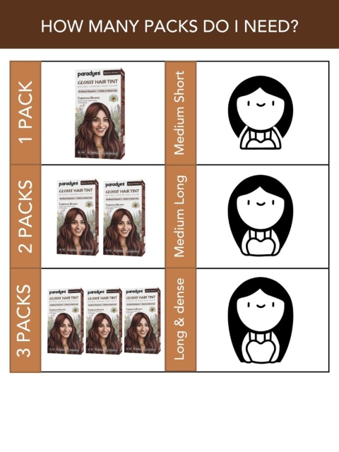 Paradyes Semi-Permanent Creme Glossy Tint Hair Color 160g- Espresso Brown- Medium Brown 3 Paradyes Semi-Permanent Creme Glossy Tint Hair Color 160g- Espresso Brown- Medium Brown