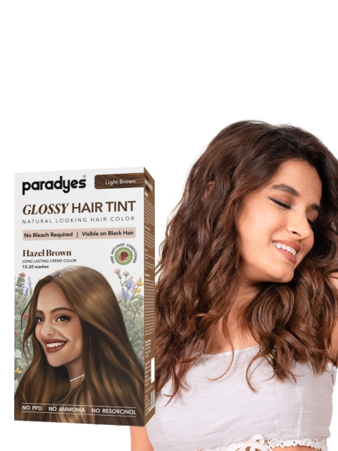 Paradyes Semi-Permanent Creme Glossy Tint Hair Color 160g- Hazel Brown- Light Brown