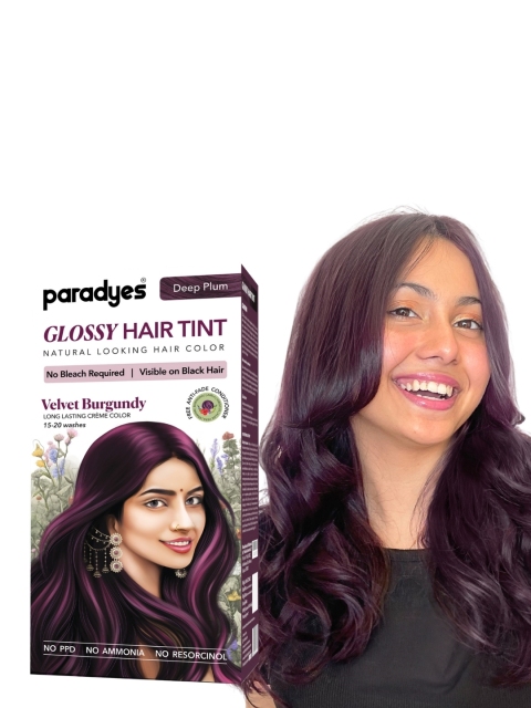 Paradyes Semi-Permanent Creme Glossy Tint Hair Color 160g- Velvet Burgundy