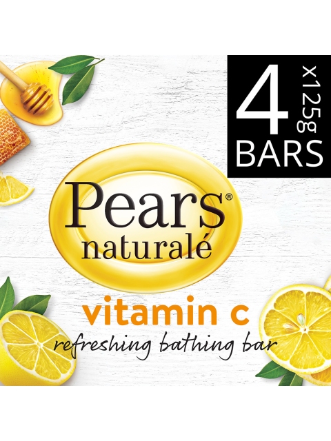 Pears Naturale Set of 4 Vitamin C Soap - 125g each 2 Pears Naturale Set of 4 Vitamin C Soap - 125g each