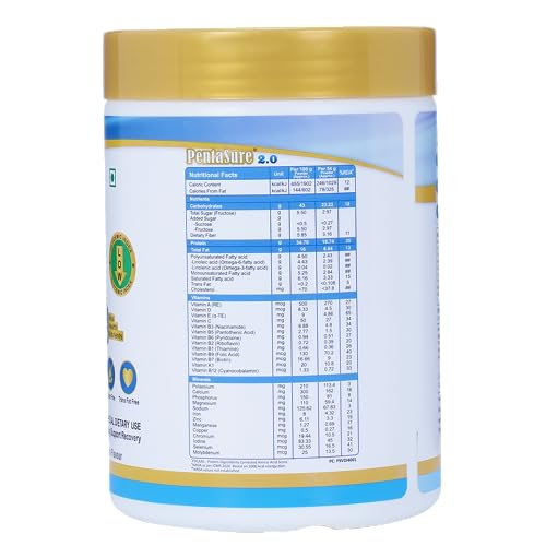 PENTASURE 2.0 High Protein High Calorie Vanilla flavour - Pack of 400gm 3 PENTASURE 2.0 High Protein High Calorie Vanilla flavour - Pack of 400gm