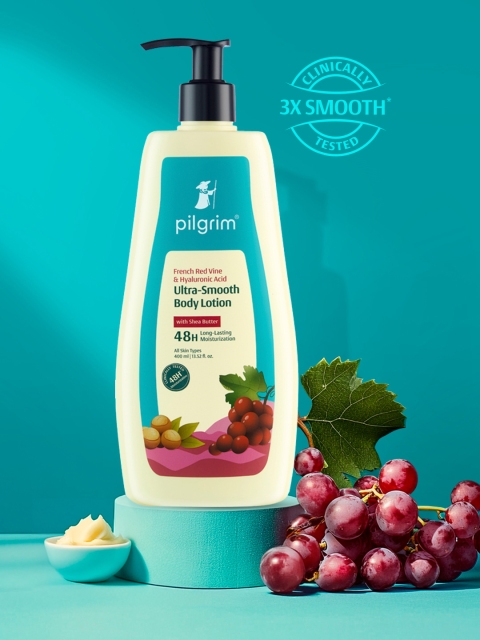 Pilgrim French Red Vine & Hyaluronic Acid Ultra-Smooth Body Lotion With Shea Butter -400ml
