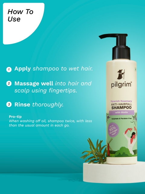 Pilgrim Rosemary & Biotin Anti-Hairfall Shampoo for Reducing Hair Loss & Breakage - 200ml 5 Pilgrim Rosemary & Biotin Anti-Hairfall Shampoo for Reducing Hair Loss & Breakage - 200ml