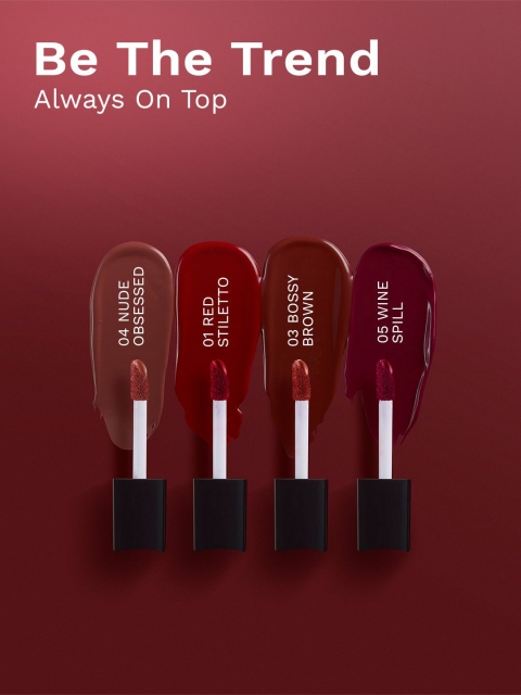 Pilgrim Set Of 4 Matte Me Up Mini Liquid Lipstick - 4 ml Each - Always On Top 2 Pilgrim Set Of 4 Matte Me Up Mini Liquid Lipstick - 4 ml Each - Always On Top