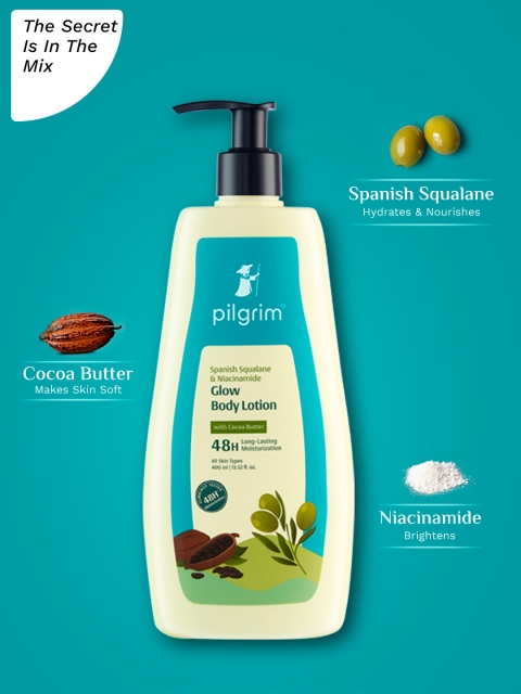Pilgrim Spanish Squalane & Niacinamide Glow Body Lotion With Cocoa Butter - 400 ml 4 Pilgrim Spanish Squalane & Niacinamide Glow Body Lotion With Cocoa Butter - 400 ml