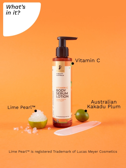 Pilgrim Vitamin C Body Serum Lotion with Kakadu Plum & Lime Pearl for De-Tan - 150ml 2 Pilgrim Vitamin C Body Serum Lotion with Kakadu Plum & Lime Pearl for De-Tan - 150ml