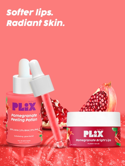 PLIX THE PLANT FIX Pomegranate Exfoliating Lip Scrub & AHA BHA PHA Peeling Potion 2 PLIX THE PLANT FIX Pomegranate Exfoliating Lip Scrub & AHA BHA PHA Peeling Potion