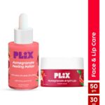 PLIX THE PLANT FIX Pomegranate Exfoliating Lip Scrub & AHA BHA PHA Peeling Potion