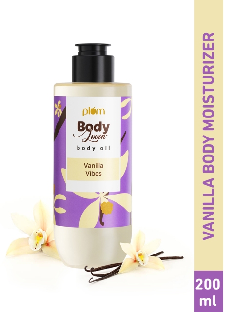Plum BodyLovin' Vanillla Vibes Body Oil - Oil Formula & Intense Moisture - 200 ml