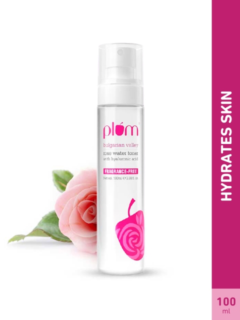 Plum Bulgarian Valley Rose Water Spray Toner With Hyaluronic Acid To Hydrate Skin - 100 ml