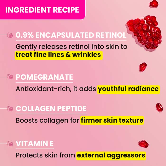 Pomegranate + 0.9% Retinol Serum for Fine Lines & Wrinkles 5 Pomegranate + 0.9% Retinol Serum for Fine Lines & Wrinkles