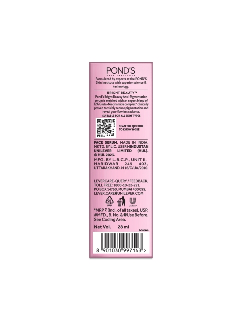 Ponds Bright Beauty Anti-Pigmentation Serum with 12% Gluta-Niacinamide Complex - 28ml 2 Ponds Bright Beauty Anti-Pigmentation Serum with 12% Gluta-Niacinamide Complex - 28ml