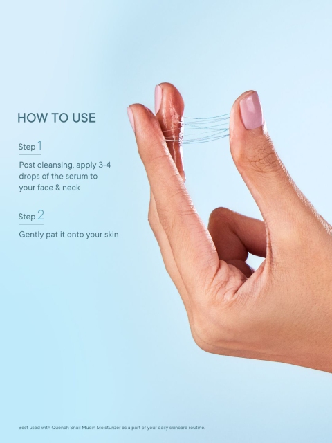 Quench 96% Snail Mucin Collagen Serum with Niacinamide & Hyaluronic Acid-30ml 6 Quench 96% Snail Mucin Collagen Serum with Niacinamide & Hyaluronic Acid-30ml