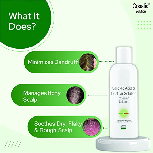 SALVE Cosalic Coal Tar & Salicylic Acid Shampoo For Dry Itchy Scaly & Flaky Scalp Minimizes Dandruff And Dry Scalp Conditions- 200 Ml 4 SALVE Cosalic Coal Tar & Salicylic Acid Shampoo For Dry Itchy Scaly & Flaky Scalp Minimizes Dandruff And Dry Scalp Conditions- 200 Ml