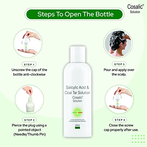 SALVE Cosalic Coal Tar & Salicylic Acid Shampoo For Dry Itchy Scaly & Flaky Scalp Minimizes Dandruff And Dry Scalp Conditions- 200 Ml 6 SALVE Cosalic Coal Tar & Salicylic Acid Shampoo For Dry Itchy Scaly & Flaky Scalp Minimizes Dandruff And Dry Scalp Conditions- 200 Ml