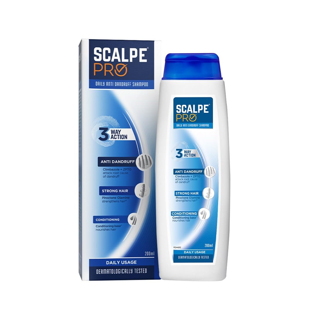 Scalpe Pro Daily Anti-Dandruff Shampoo | Removes Dandruff from Source 1 Scalpe Pro Daily Anti-Dandruff Shampoo | Removes Dandruff from Source | Helps with Itching, Irritation & Redness accompanying Dandruff | Scalpe Science | Climbazole & ZPTO...