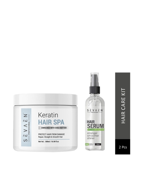 SEVAEN Set Of 2 Keratin Hair Spa Cream & Hair Serum 550ml
