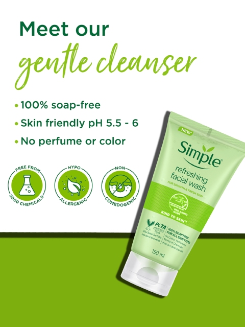 Simple Kind To Skin Refreshing Facial Wash 150 ml 6 Simple Kind To Skin Refreshing Facial Wash 150 ml