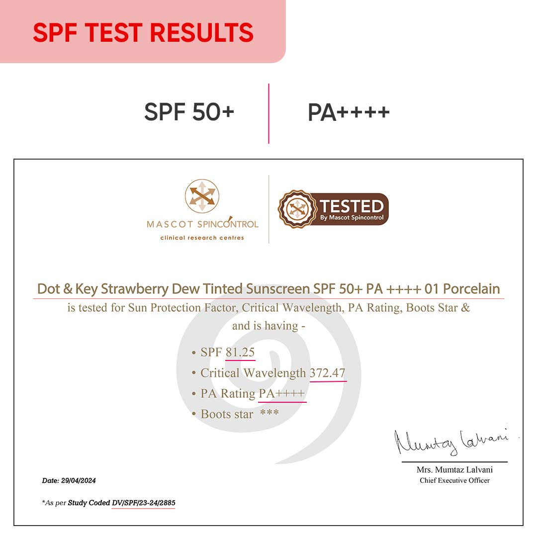 Strawberry Dew Tinted Sunscreen SPF 50+ PA++++ 4 Strawberry Dew Tinted Sunscreen SPF 50+ PA++++