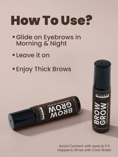 Studd Muffyn Brow Grow Eyebrow Roll On Serum - 10 ml 5 Studd Muffyn Brow Grow Eyebrow Roll On Serum - 10 ml