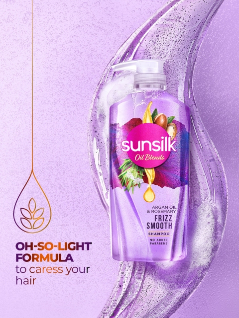 Sunsilk Oil Blends Frizz Smooth Shampoo with Argan Oil & Rosemary - 700 ml 6 Sunsilk Oil Blends Frizz Smooth Shampoo with Argan Oil & Rosemary - 700 ml
