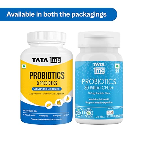 Tata 1mg Probiotics 30 Billion CFUs+ Capsule With Prebiotic Fibre Helps In Health Protection Level And Supports Digestion,For Unisex (Pack Of 60 Capsules) 6 Tata 1mg Probiotics 30 Billion CFUs+ Capsule With Prebiotic Fibre Helps In Health Protection Level And Supports Digestion,For Unisex (Pack Of 60 Capsules)