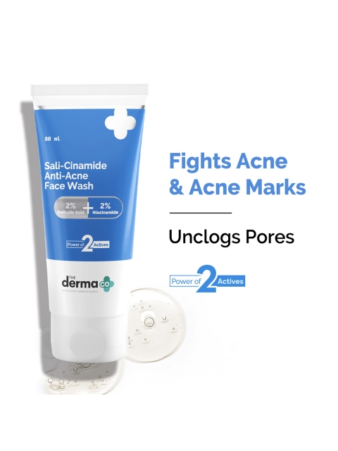 The Derma co. Sali-Cinamide Anti-Acne Face Wash with Salicylic Acid & Niacinamide - 80 ml