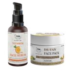 TNW the natural wash Pack of 2- De Tan Pack 50gm & Vitamin C Face Serum 30ml
