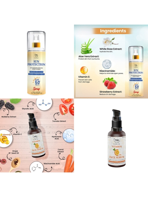 TNW the natural wash SPF 50 Spray Sunscreen & Vitamin C Face Serum 2 TNW the natural wash SPF 50 Spray Sunscreen & Vitamin C Face Serum