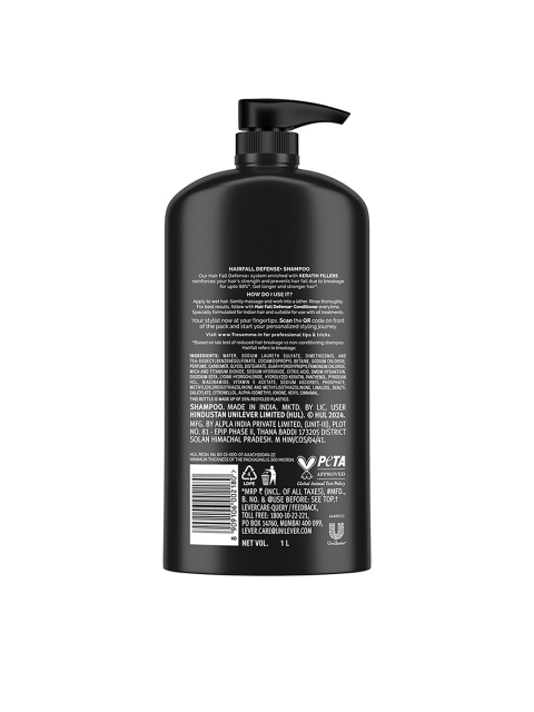 TRESemme Hairfall Defense+ Shampoo, 1 L 3 TRESemme Hairfall Defense+ Shampoo, 1 L